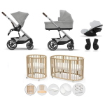 Kit Nascita Neonato Trio Cybex Balios Grey con Stokke Sleepi V3 Natural
