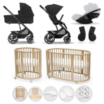 Kit Neonato Trio Cybex Balios Black-Fog Grey e Stokke Sleepi V3 Natural
