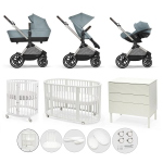 Kit Neonato Cybex Trio EOS Sky Blue e Cameretta Stokke Sleepi V3 White