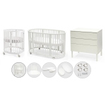 Stokke Cameretta Sleepi V3 White con lenzuolini, materassi e cassettiera