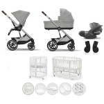 Kit Nascita Neonato Trio Cybex Balios Grey con Stokke Sleepi V3 White