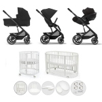 Kit Nascita Neonato Trio Cybex Balios Moon Black e Stokke Sleepi V3 White