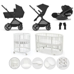 Kit Nascita Neonato Trio Cybex EOS Lux Moon Black e Stokke Sleepi V3 White