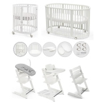 Stokke Set Nascita neonato Kit Sleepi V3 e Tripp Trapp 4 in 1 White