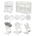 Stokke Set Nascita neonato Kit Sleepi V3 e Tripp Trapp 4 in 1 White