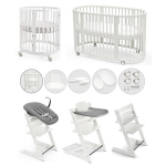 Stokke Set Nascita neonato Kit Sleepi V3 e Tripp Trapp 4 in 1 White