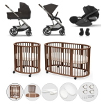 Kit Nascita Neonato Trio Balios S Lux Chocolate Brown e Sleepi V3 Warm Brown