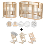 Stokke kit Nascita neonato Sleepi V3 e Tripp Trapp 4 in 1 Natural