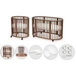 Stokke Kit Sleepi V3 Warm Brown Culla e Lettino con materassi e lenzuoli