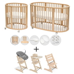 Stokke Kit Nascita neonato con Sleepi V3 e Tripp Trapp 4 in 1 Natural