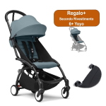 Stokke Passeggino Yoyo 3 Black-Aqua con Poggiagambe +Regalo