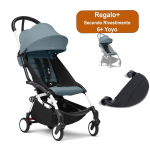 Passeggino Stokke Yoyo 3 White-Aqua con Poggiagambe +Regalo