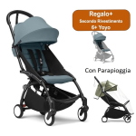 Stokke Passeggino Yoyo 3 Black-Aqua con parapioggia +Regalo