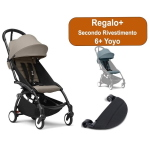Stokke Passeggino Yoyo 3 Black-Taupe con Poggiagambe +Regalo