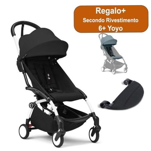 Stokke Passeggino Yoyo 3 White-Black con Poggiagambe +Regalo