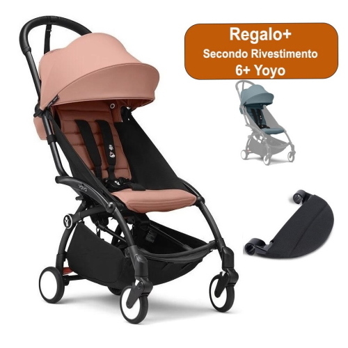 Stokke Passeggino Yoyo 3 Black-Ginger con poggiagambe +Regalo