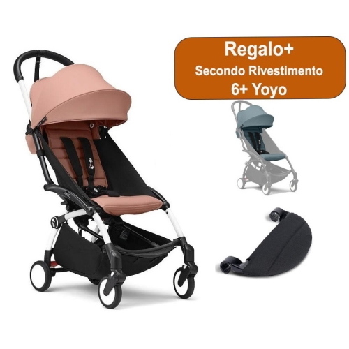 Stokke Passeggino Yoyo 3 White-Ginger con Poggiagambe +Regalo