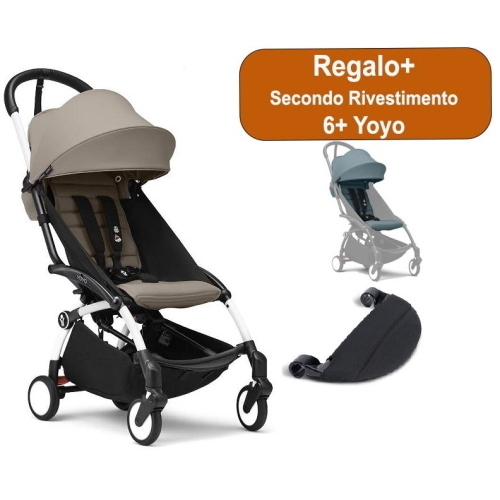 Stokke Passeggino Yoyo 3 White-Taupe con Poggiagambe +Regalo
