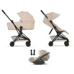 Cybex Trio Coya Comfort Matt Black-Cozy Beige con Cloud T i-Size