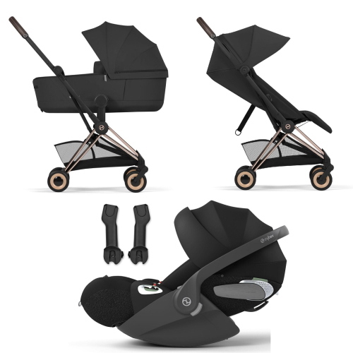 Cybex Trio Coya Comfort Rosegold-Sepia Black con Cloud T i-Size