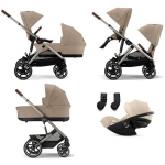Cybex Trio Fratellare Gazelle S Tpe Almond Beige con Coud G3 Plus