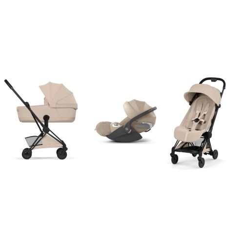 Cybex Trio Coya Style Matt Black-Cozy Beige con Cloud T i-Size