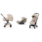 Cybex Trio Coya Style Matt Black-Cozy Beige con Cloud T i-Size
