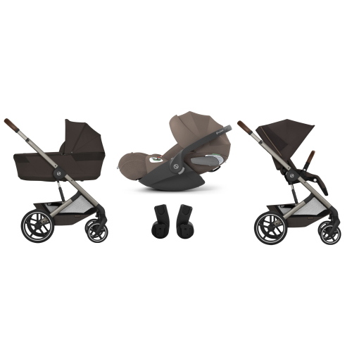 Cybex Trio Balios Chocolate Brown con Navicella Richiudibile e Cloud T I-Size  