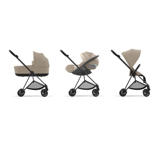 Cybex Trio Mios Matt Black-Cozy Beige con Cloud T i-Size Plus