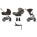 Cybex 4 in 1 Balios Chocolate Brown con Isofix e Cloud T Plus I-Size