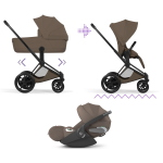 Cybex Trio ePriam Style Matt Black-Coconut con Cloud T I-Size