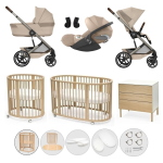 Kit Nascita Neonato Cybex Trio Balios Beige e Cameretta Stokke Sleepi V3 Natural