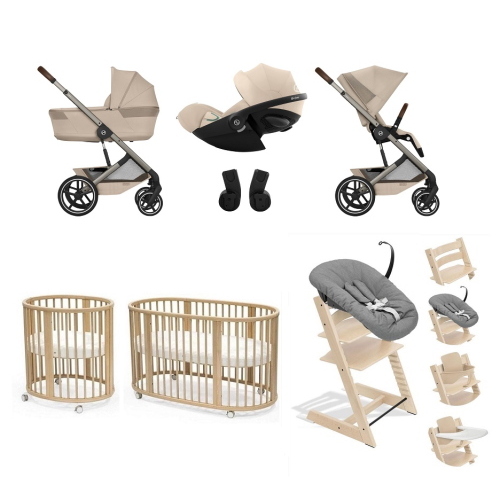 Mega Kit Nascita neonato Trio Balios con Sleepi V3 e Tripp Trapp 4 in 1