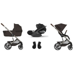 Cybex Trio Balios Chocolate Brown con Navicella Richiudibile e Cloud T I-Size  