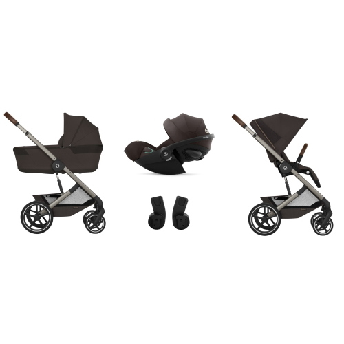 Cybex Trio Balios Chocolate Brown con Navicella Richiudibile e Cloud G3 I-Size Plus