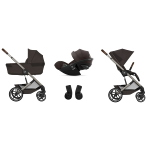 Cybex Trio Balios Chocolate Brown con Navicella Richiudibile e Cloud G3 I-Size Plus