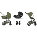 Cybex Trio Balios Moss Green con Navicella Richiudibile e Cloud T I-Size