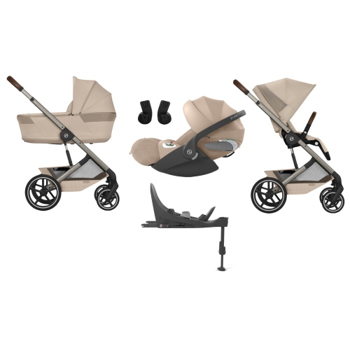 Cybex 4 in 1 Balios Almond Beige con Navicella Richiudibile e Isofix