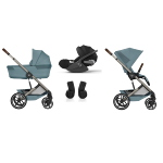 Cybex Trio Balios Stormy Blue con Navicella Richiudibile e Cloud T I-Size 