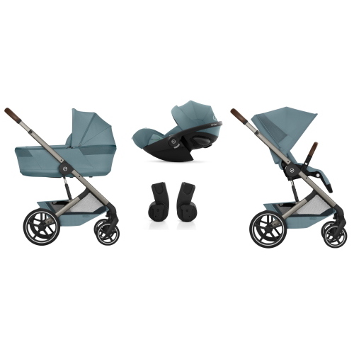 Cybex Trio Balios Stormy Blue con Navicella Richiudibile e Cloud G3 I-Size Plus