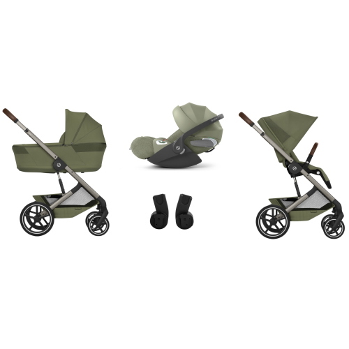 Cybex Trio Balios Moss Green con Navicella Richiudibile e Cloud T I-Size Plus