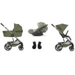 Cybex Trio Balios Moss Green con Navicella Richiudibile e Cloud T I-Size Plus