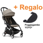 Stokke Passeggino Yoyo 3 Black-Taupe con Poggiagambe in Regalo