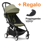 Passeggino Stokke Yoyo 3 Black-Olive con Poggiagambe in Regalo