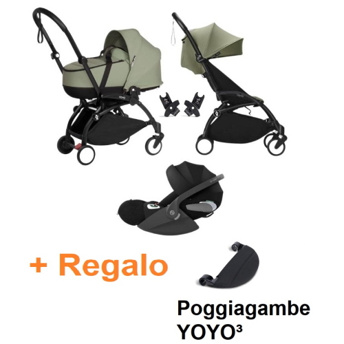 Stokke Trio Yoyo 3 Olive con Cybex Cloud T I-Size