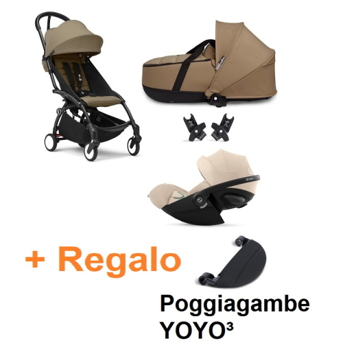 Stokke Trio Yoyo 3 Toffee con Cybex Cloud G3 Plus I-Size