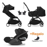 Stokke Trio Yoyo 3 Black-Black con Cybex Cloud T I-Size Black
