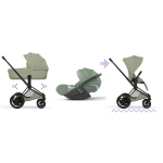 Cybex Trio ePriam Style Matt Black-Sage Green con Cloud T Plus