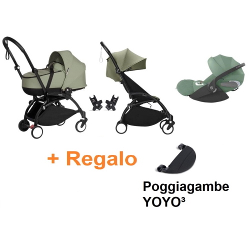 Kit Nascita neonato Trio Yoyo 3 con isofix e kit Tripp Trapp