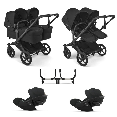 Bugaboo Trio Gemellare Donkey 6 Heritage Black con Cloud G Plus i-Size